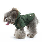 Faux Fur Hooded Parka Dog Jacket