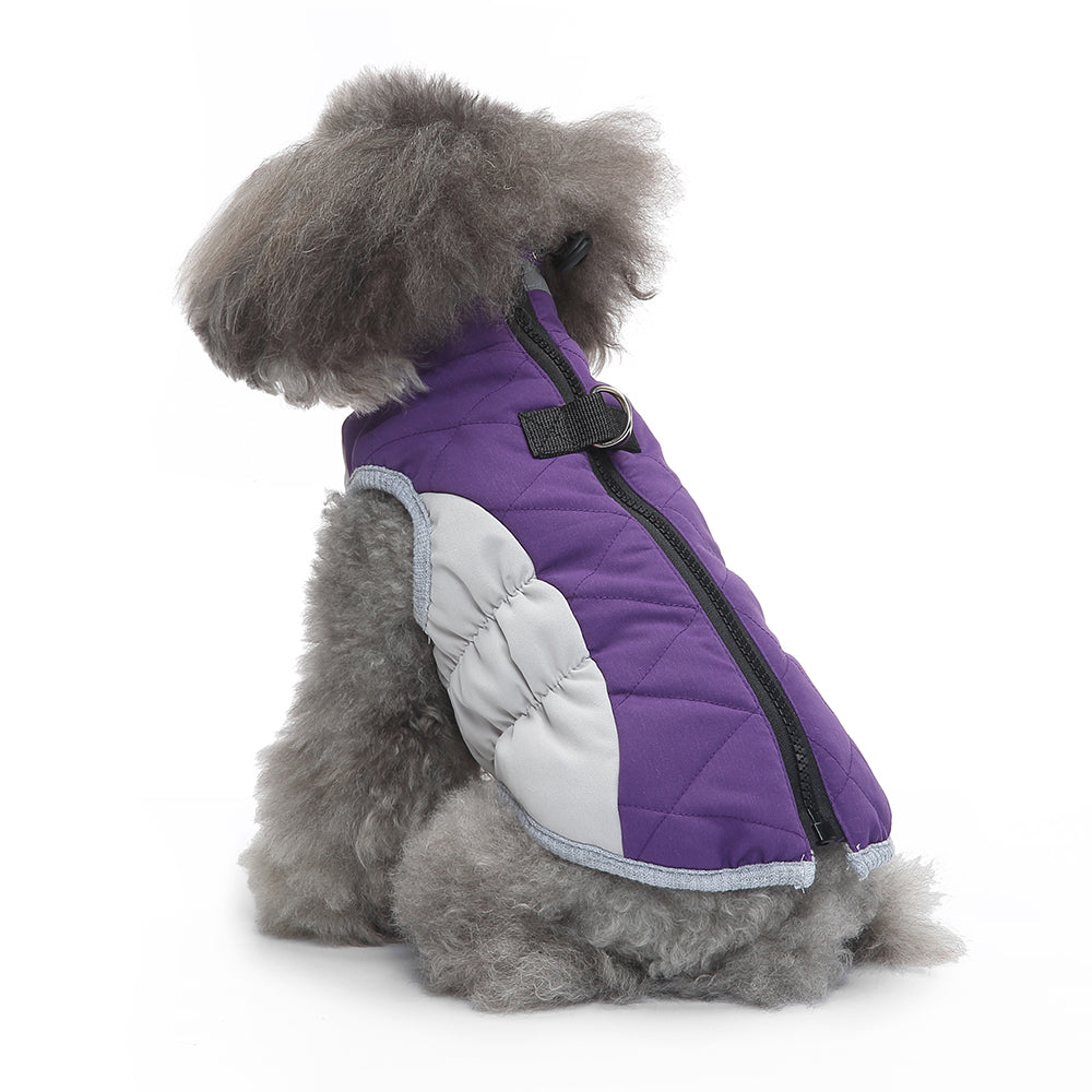 Quilted Harness Dog Vest – Purple