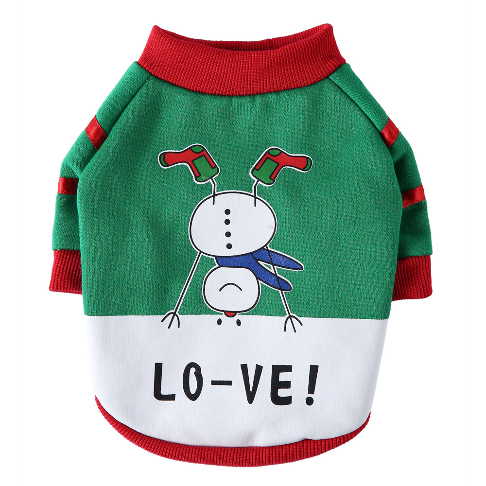 Christmas Love Snowman Dog Sweater
