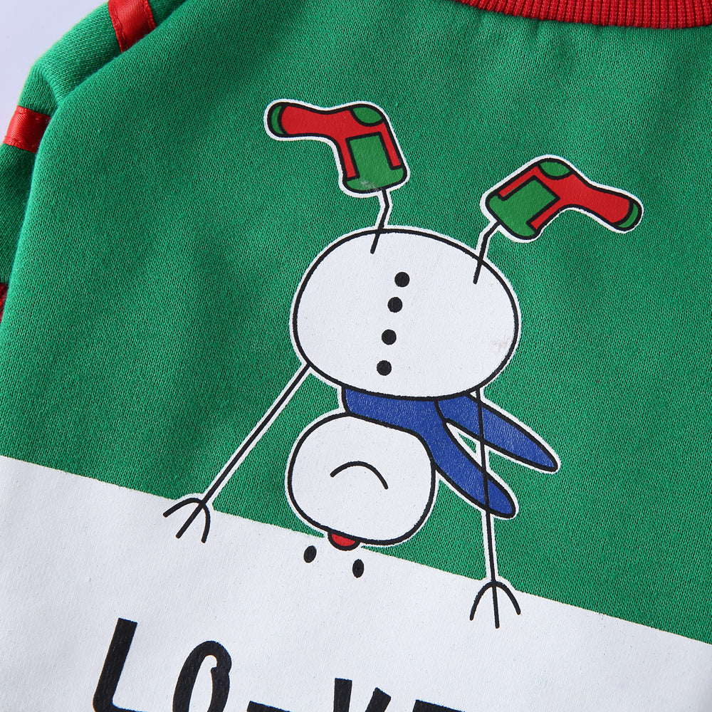 Christmas Love Snowman Dog Sweater