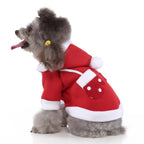 Polka Dot Green Dog Dress with Christmas Tree Design