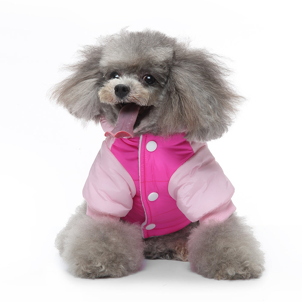 Colorblock Hooded Puffer Dog Jacket