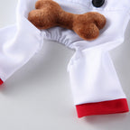 Chef Dog Costume with “I Love Dog” Embroidery and Bone Details