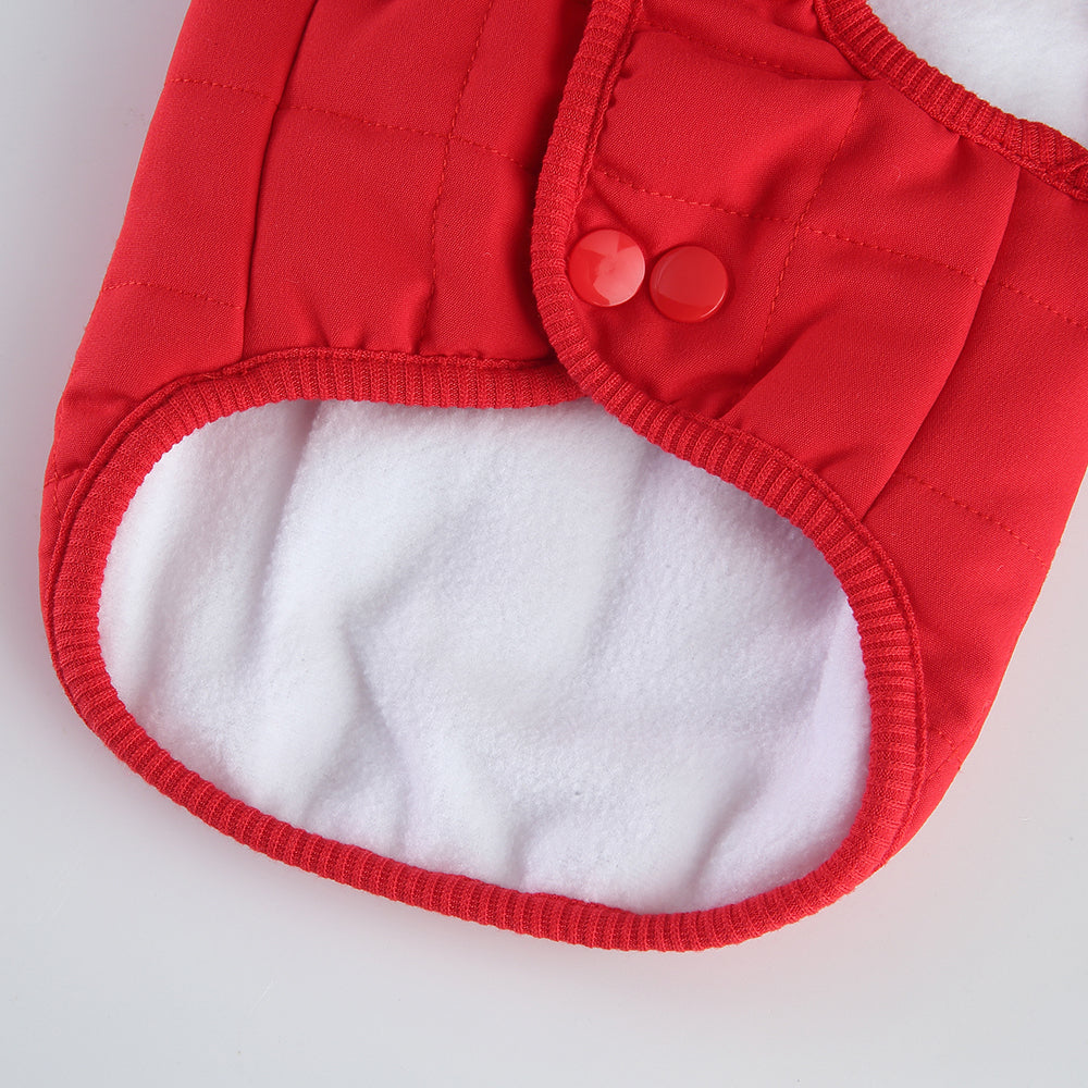 Bear Patch 2‑Piece Dog Outfit (Vest + Striped Turtleneck)