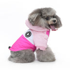 Colorblock Hooded Puffer Dog Jacket