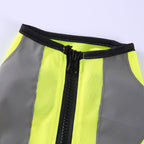 Reflective Zipper Safety Vest – Fluorescent Green / Orange