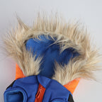 Peture Winter Dual-Color Dog Harness Jacket with Hood (Available in Wine-Yellow / Red-Blue)