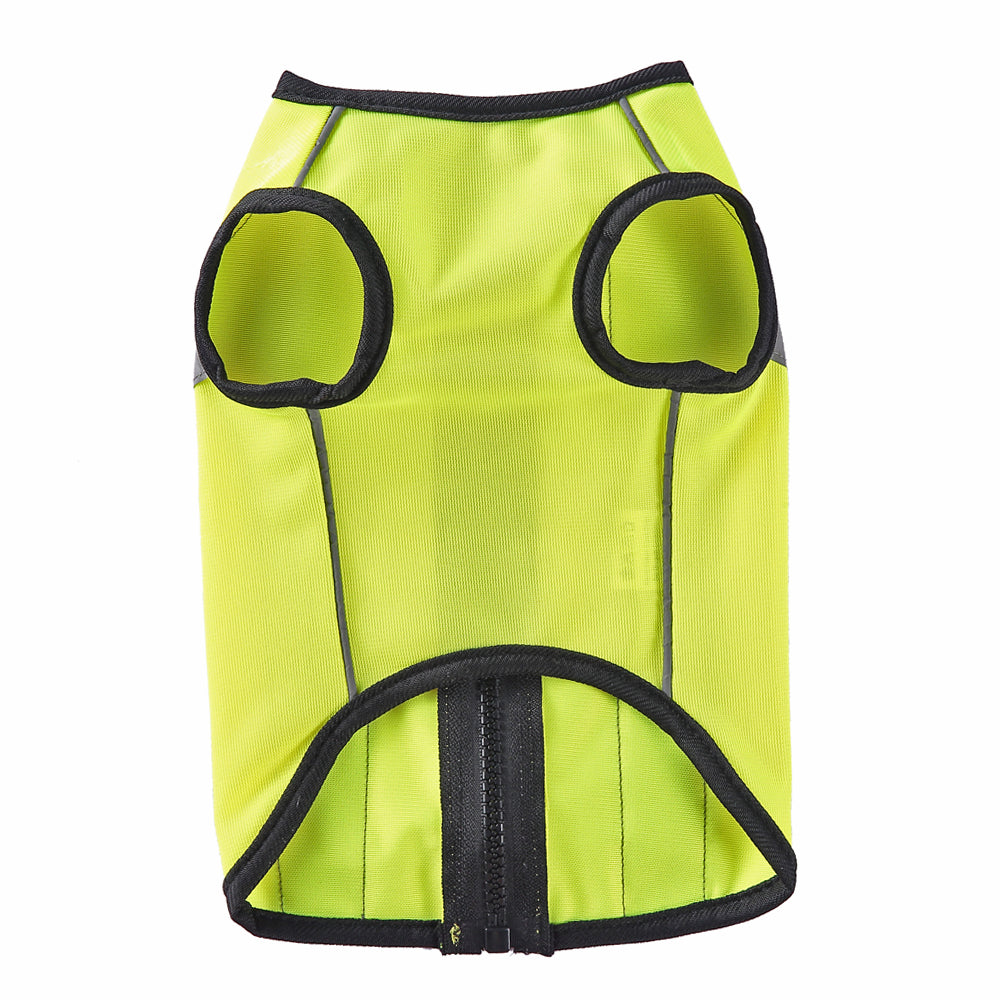 Reflective Zipper Safety Vest – Fluorescent Green / Orange