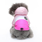 Colorblock Hooded Puffer Dog Jacket