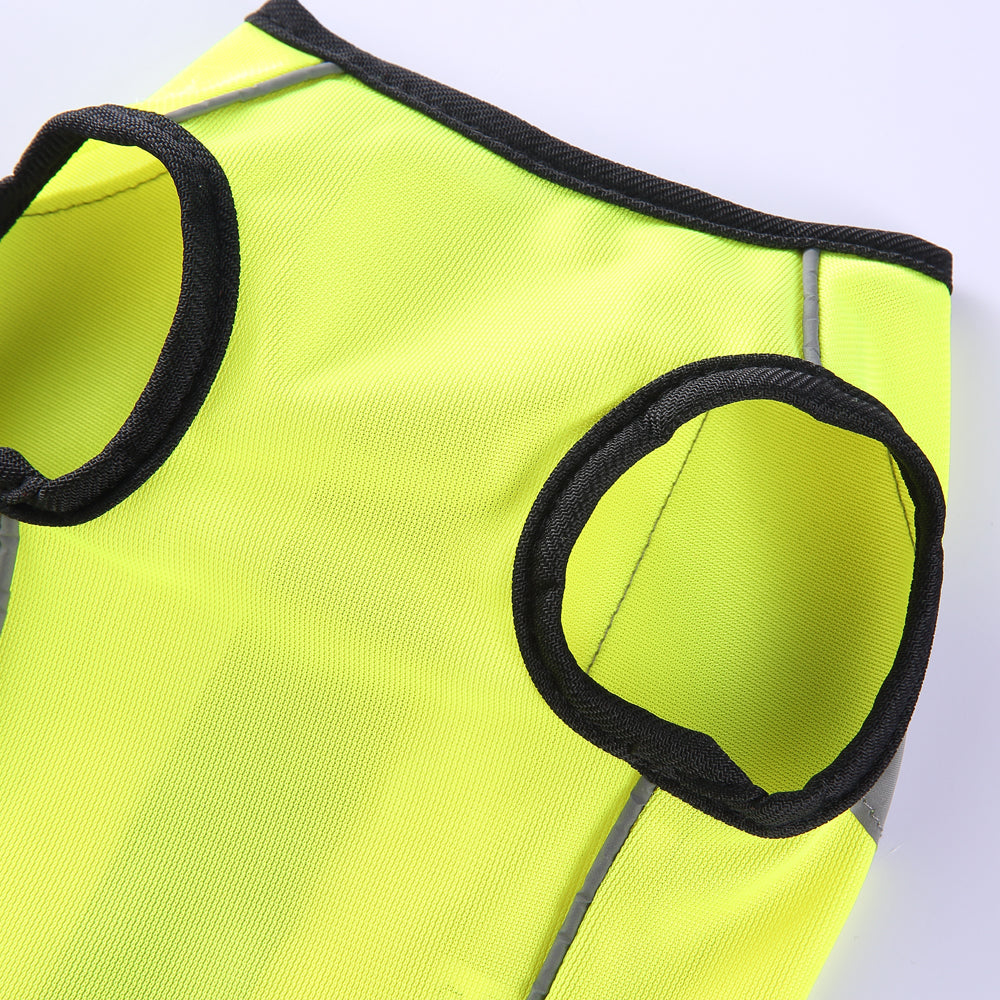 Reflective Zipper Safety Vest – Fluorescent Green / Orange