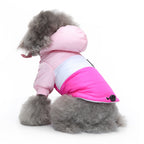 Colorblock Hooded Puffer Dog Jacket