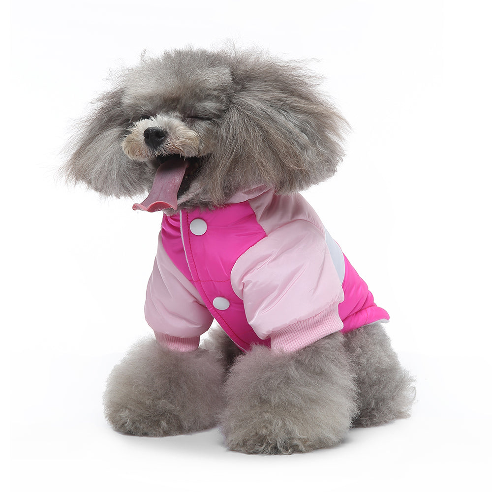 Colorblock Hooded Puffer Dog Jacket
