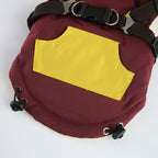 Peture Winter Dual-Color Dog Harness Jacket with Hood (Available in Wine-Yellow / Red-Blue)