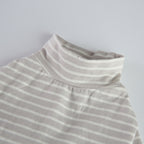 Bear Patch 2‑Piece Dog Outfit (Vest + Striped Turtleneck)