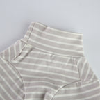 Bear Patch 2‑Piece Dog Outfit (Vest + Striped Turtleneck)