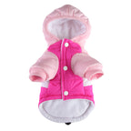 Colorblock Hooded Puffer Dog Jacket