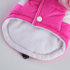 Colorblock Hooded Puffer Dog Jacket