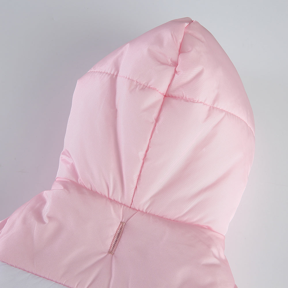 Colorblock Hooded Puffer Dog Jacket