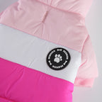 Colorblock Hooded Puffer Dog Jacket