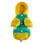 Colorblock Hooded Puffer Dog Jacket