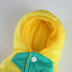 Colorblock Hooded Puffer Dog Jacket