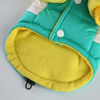 Colorblock Hooded Puffer Dog Jacket