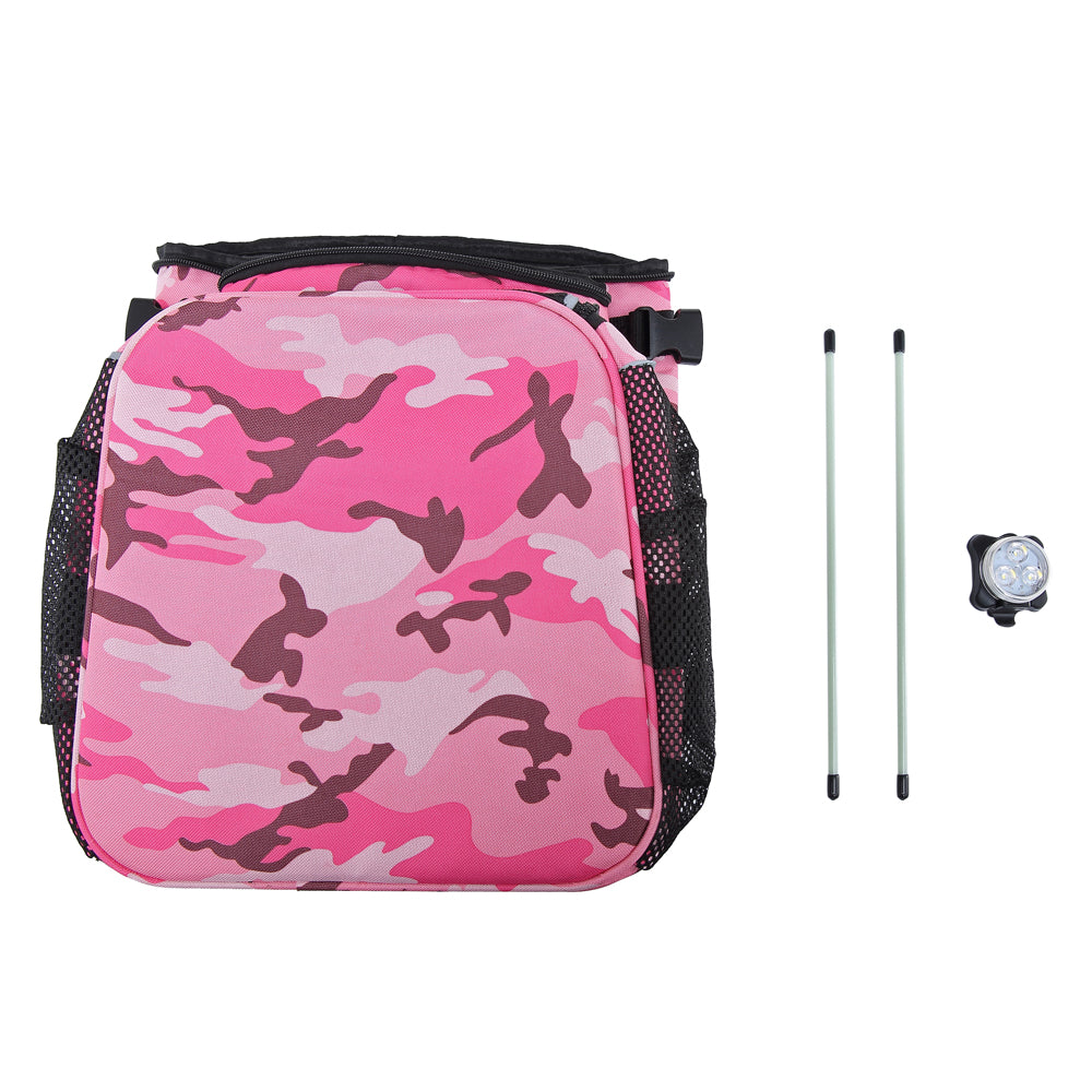 Multi-Function Pet Bike Carrier – Grey / Wine Red / Black / Pink Camo / Green Camo