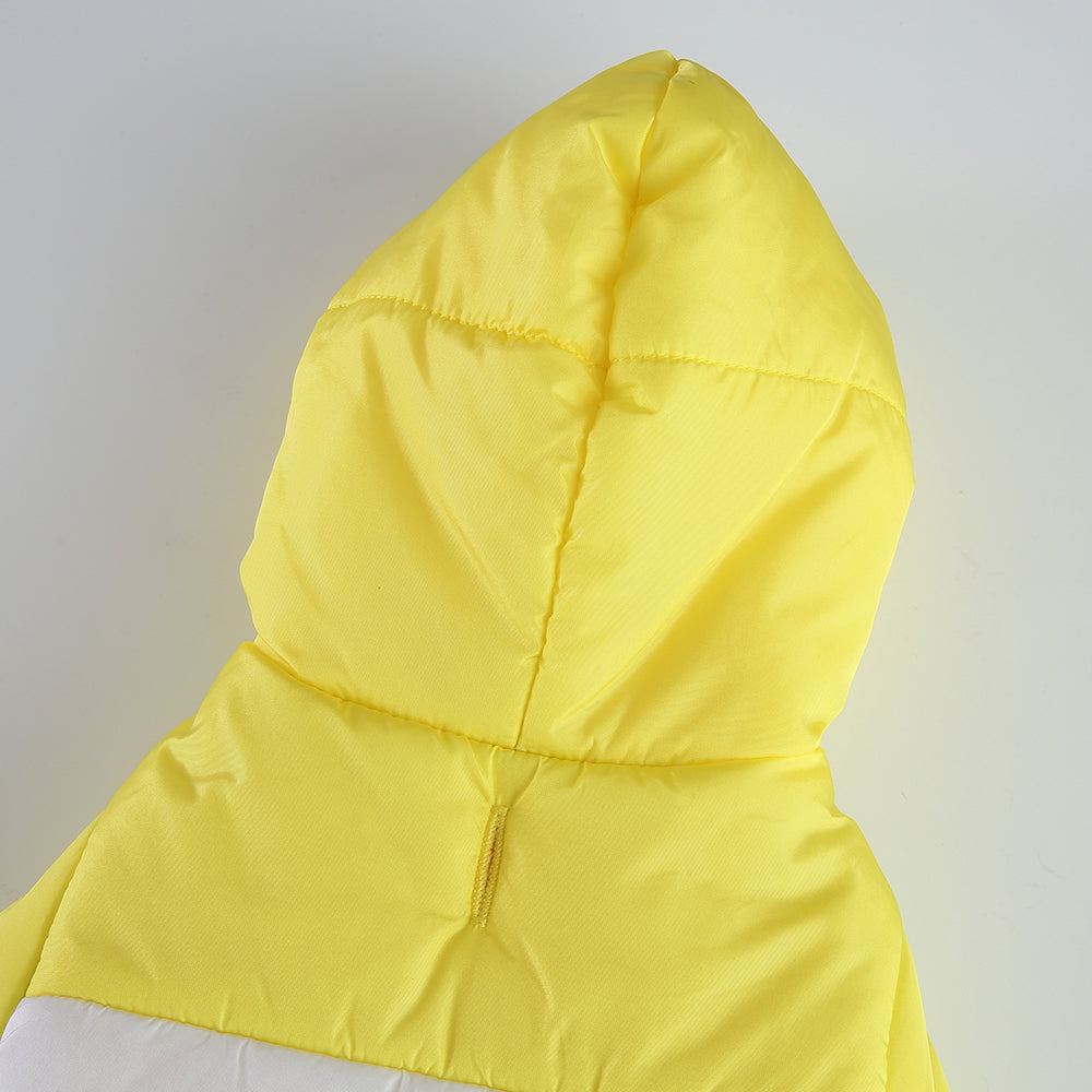 Colorblock Hooded Puffer Dog Jacket