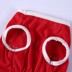 Polka Dot Green Dog Dress with Christmas Tree Design