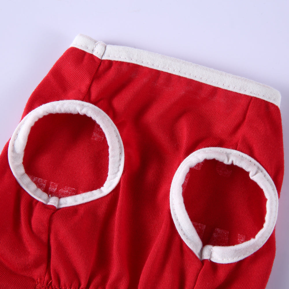 Polka Dot Green Dog Dress with Christmas Tree Design