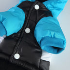 Colorblock Hooded Puffer Dog Jacket