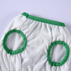 Polka Dot Green Dog Dress with Christmas Tree Design