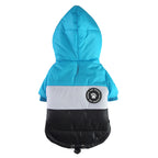 Colorblock Hooded Puffer Dog Jacket