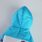 Colorblock Hooded Puffer Dog Jacket