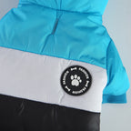 Colorblock Hooded Puffer Dog Jacket