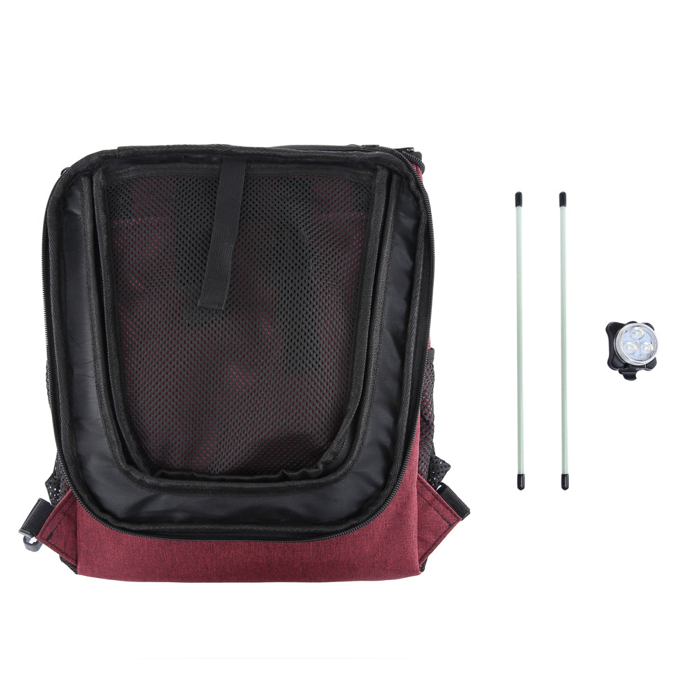 Multi-Function Pet Bike Carrier – Grey / Wine Red / Black / Pink Camo / Green Camo