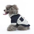 Denim Sherpa Dog Jacket