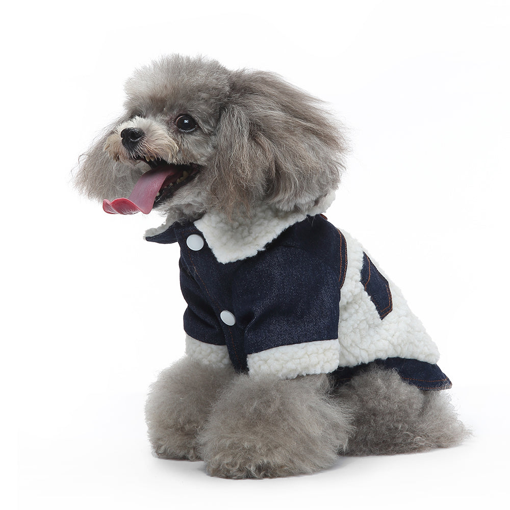 Denim Sherpa Dog Jacket