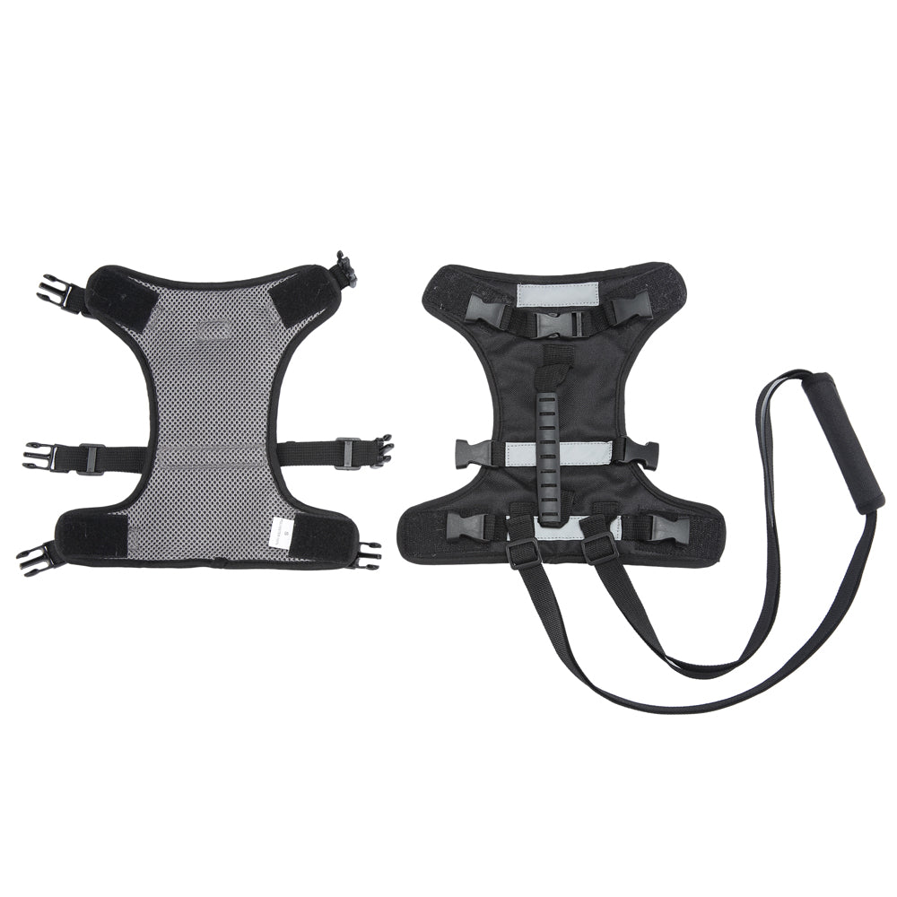 Multi-Function Pet Harness & Carry Strap – Black / Green / Grey