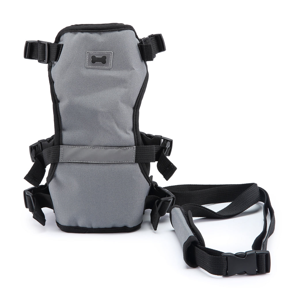 Multi-Function Pet Harness & Carry Strap – Black / Green / Grey