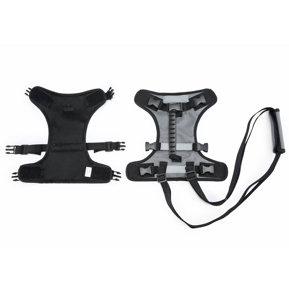 Multi-Function Pet Harness & Carry Strap – Black / Green / Grey