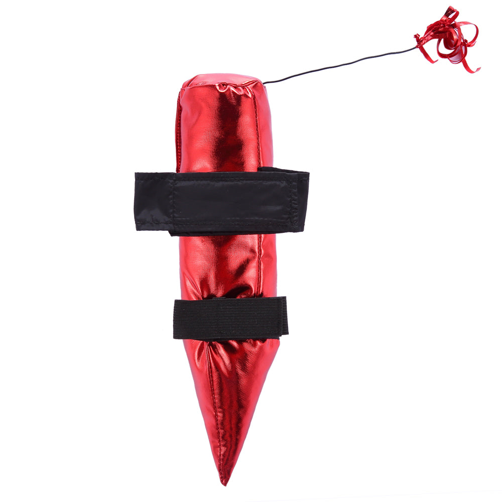 Cartoon Acme Dynamite Dog Costume – Fun Red Dynamite Outfit with Fuzzy Fuse