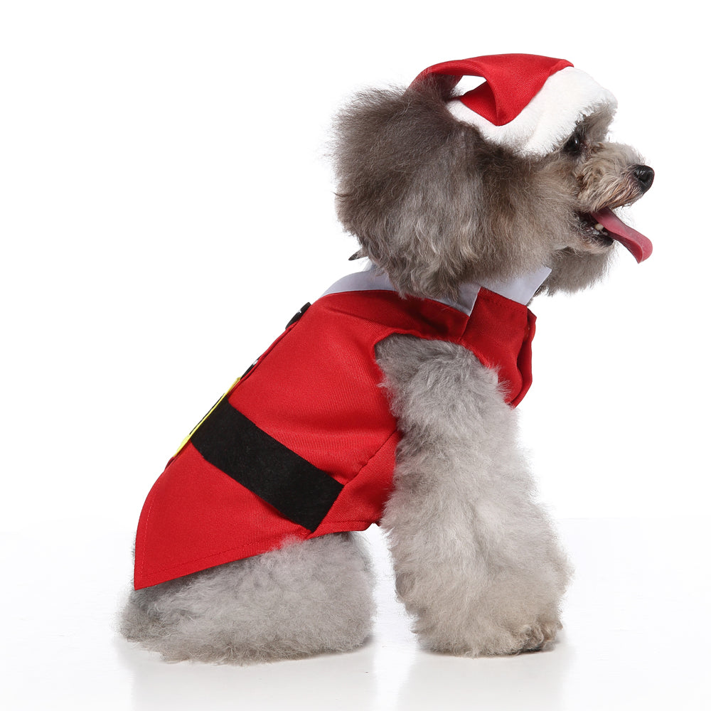 Santa Claus Dog Outfit with Hat