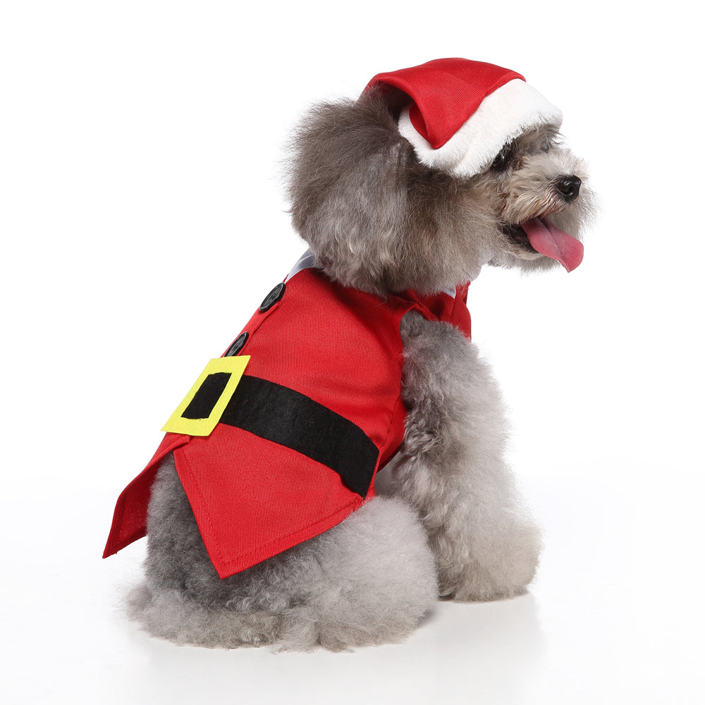 Santa Claus Dog Outfit with Hat