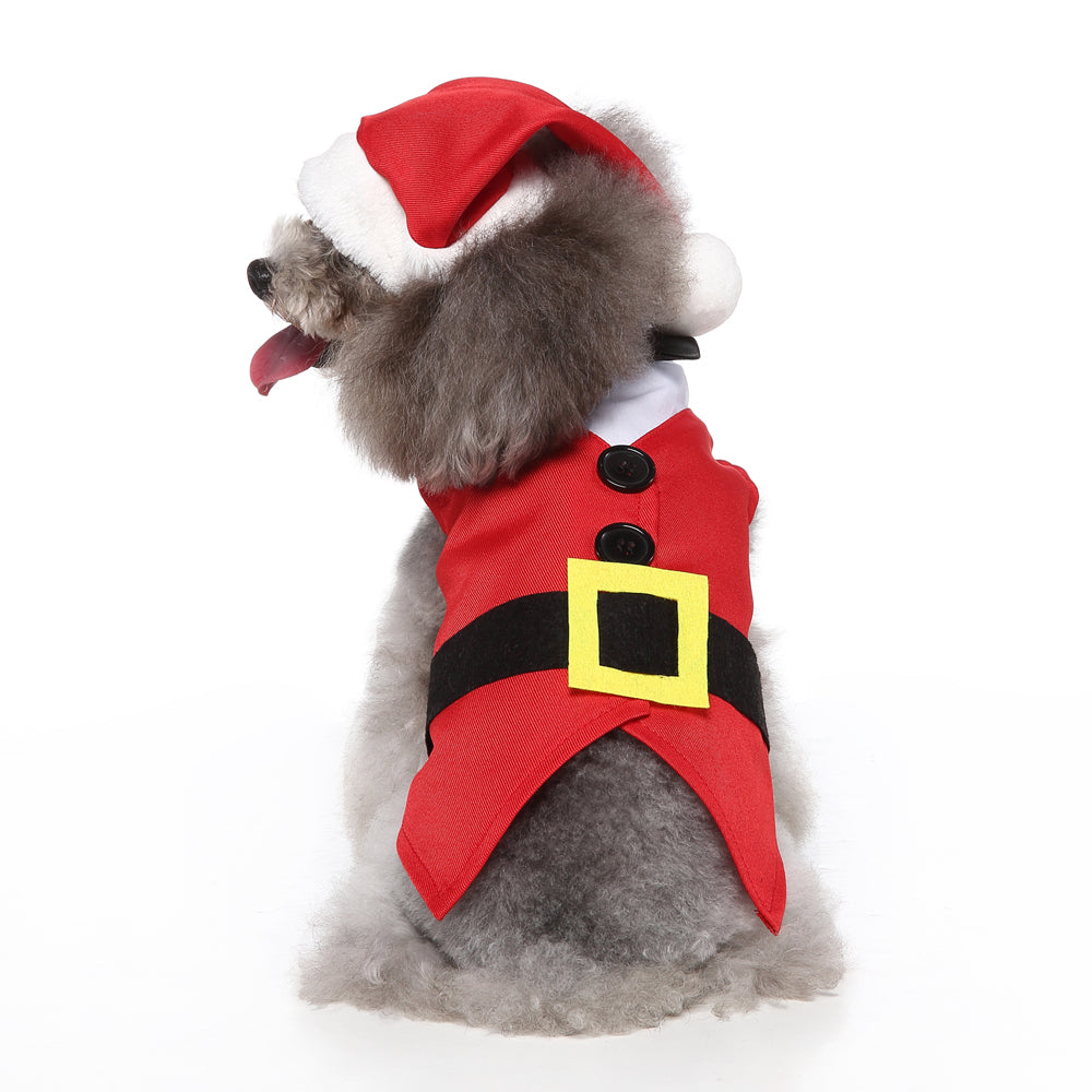 Santa Claus Dog Outfit with Hat