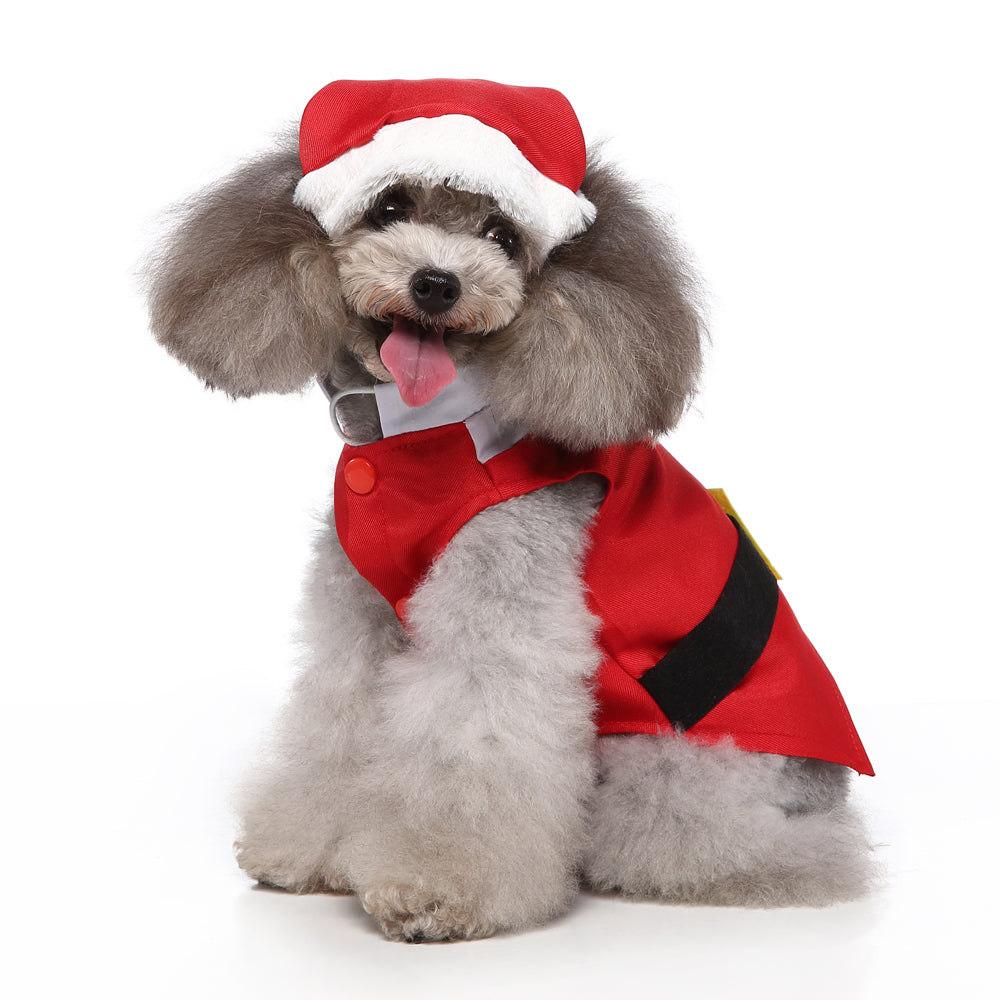 Santa Claus Dog Outfit with Hat