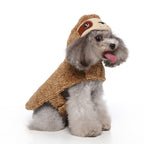Adorable Sloth Dog Hoodie with Hood and Cute Face