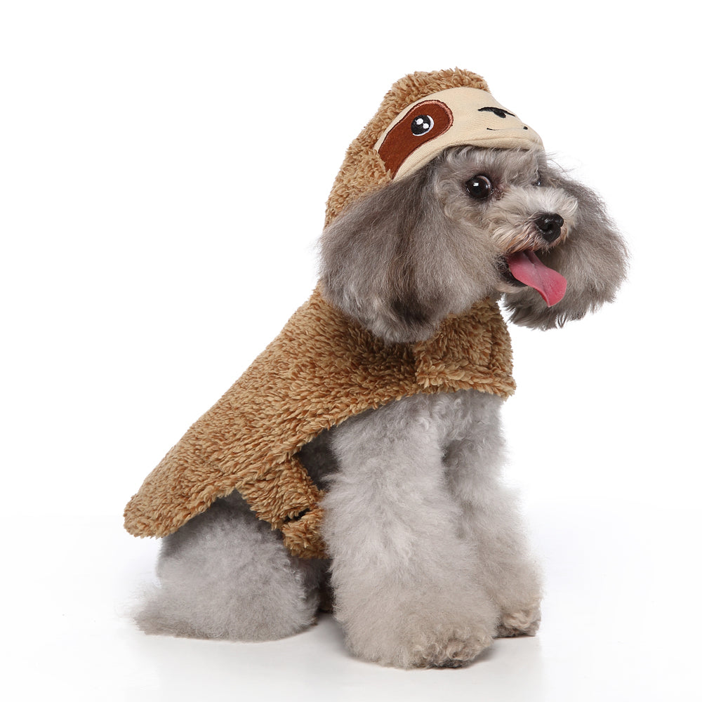 Adorable Sloth Dog Hoodie with Hood and Cute Face