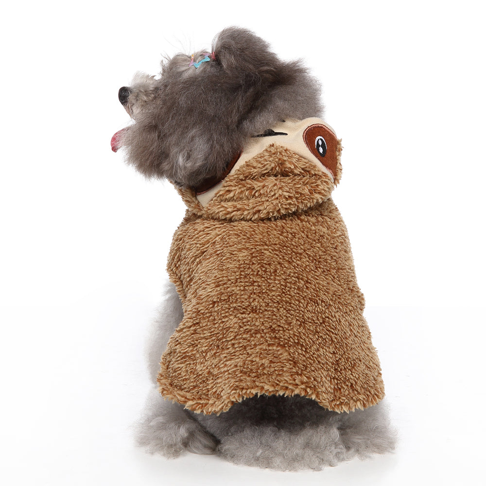 Adorable Sloth Dog Hoodie with Hood and Cute Face