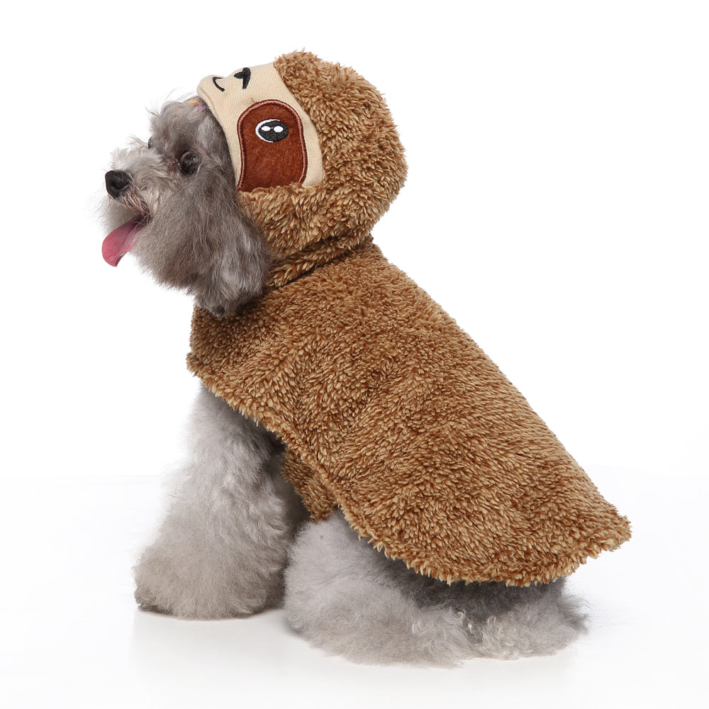 Adorable Sloth Dog Hoodie with Hood and Cute Face